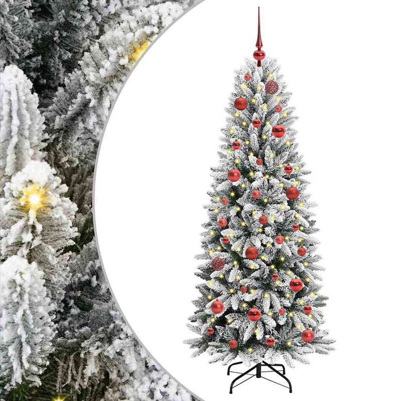 Afbeelding laden in galerijviewer, Vidaxl kunstkerstboom wit 150 cm pvc en plastic en staal en pe

