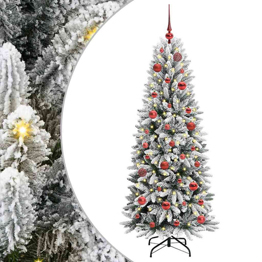 Vidaxl kunstkerstboom wit 150 cm pvc en plastic en staal en pe