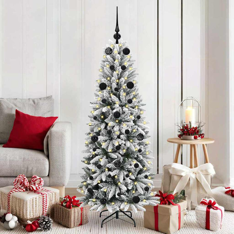 Afbeelding laden in galerijviewer, Vidaxl kunstkerstboom wit 150 cm pvc en plastic en staal en pe
