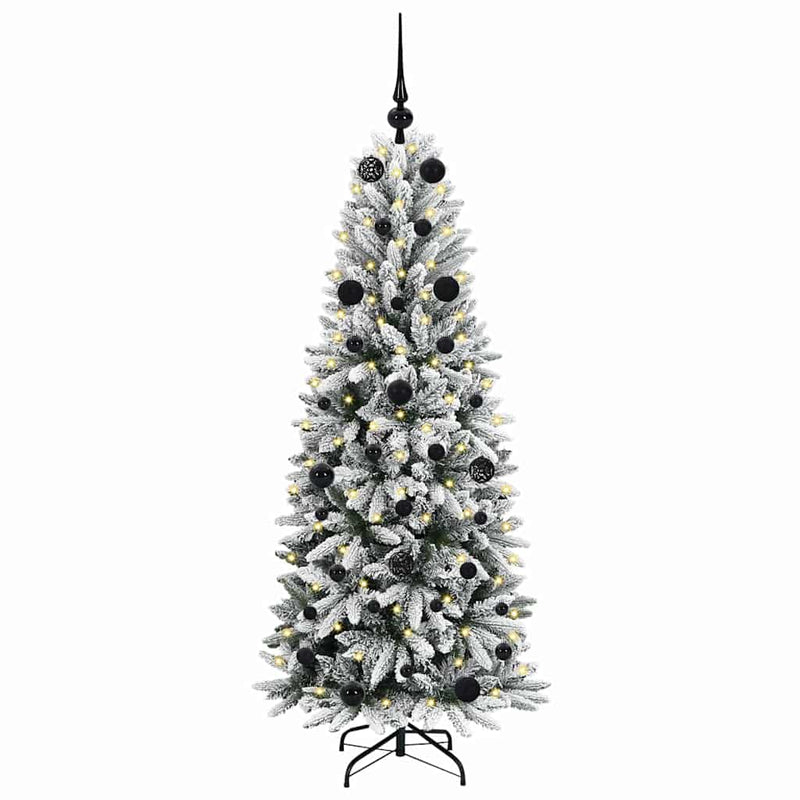 Afbeelding laden in galerijviewer, Vidaxl kunstkerstboom wit 150 cm pvc en plastic en staal en pe
