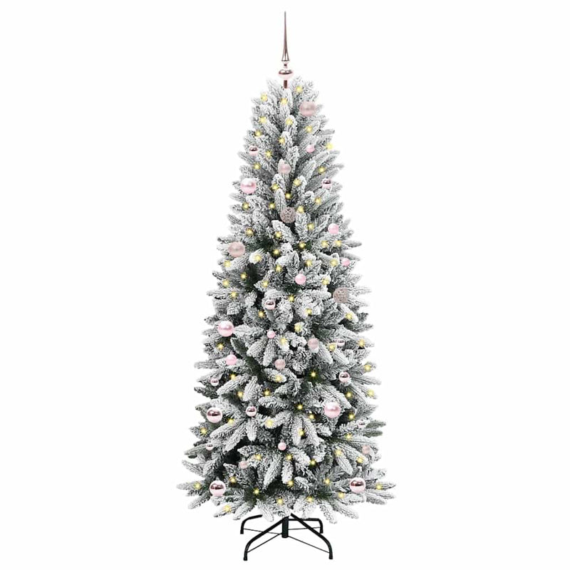 Afbeelding laden in galerijviewer, Vidaxl kunstkerstboom wit 150 cm pvc en plastic en staal en pe
