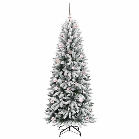 Vidaxl kunstkerstboom wit 150 cm pvc en plastic en staal en pe