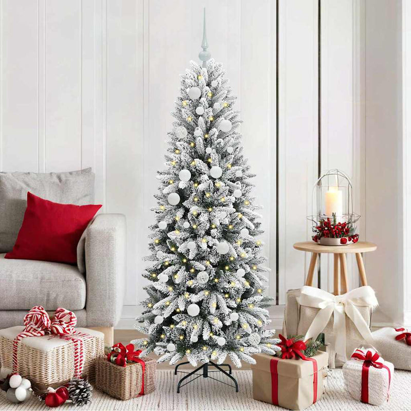 Afbeelding laden in galerijviewer, Vidaxl kunstkerstboom wit 150 cm pvc en plastic en staal en pe
