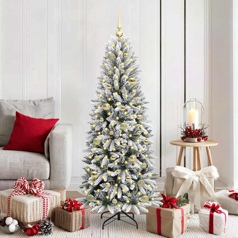 Afbeelding laden in galerijviewer, Vidaxl kunstkerstboom wit 150 cm pvc en plastic en staal en pe
