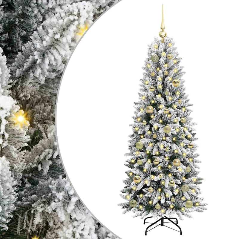 Afbeelding laden in galerijviewer, Vidaxl kunstkerstboom wit 150 cm pvc en plastic en staal en pe
