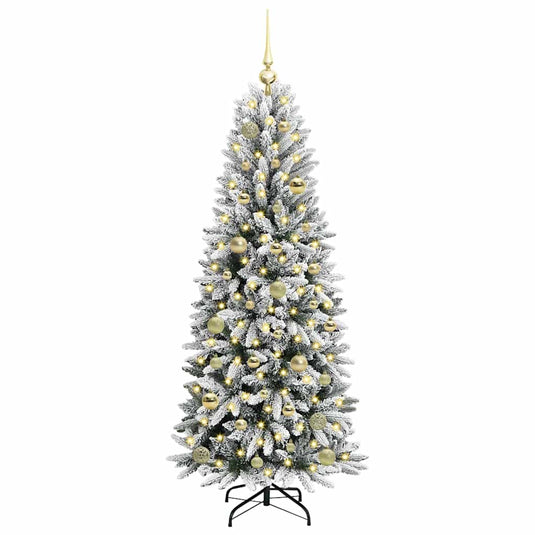 Vidaxl kunstkerstboom wit 150 cm pvc en plastic en staal en pe