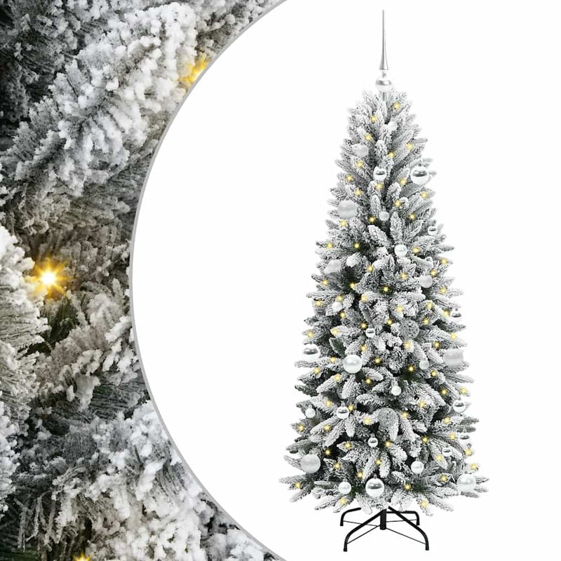 Afbeelding laden in galerijviewer, Vidaxl kunstkerstboom wit 150 cm pvc en plastic en staal en pe
