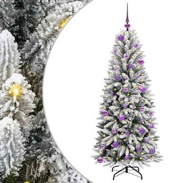 Vidaxl kunstkerstboom wit 150 cm pvc en plastic en staal en pe