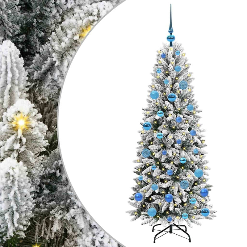 Afbeelding laden in galerijviewer, Vidaxl kunstkerstboom wit 150 cm pvc en plastic en staal en pe
