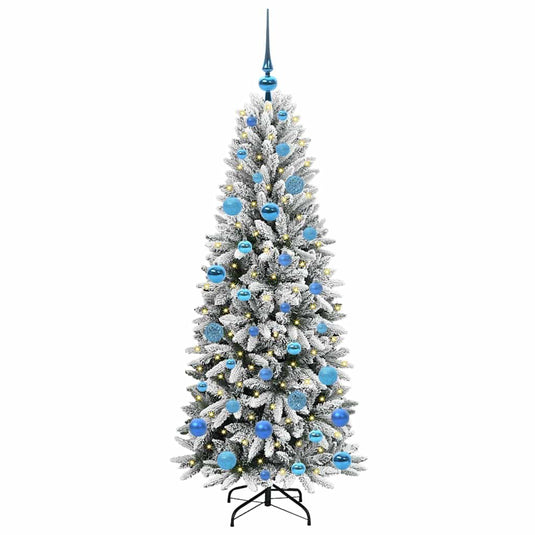 Vidaxl kunstkerstboom wit 150 cm pvc en plastic en staal en pe