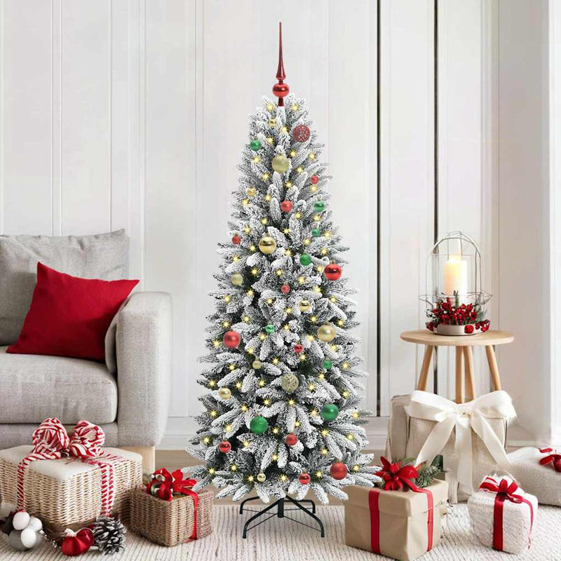 Afbeelding laden in galerijviewer, Vidaxl kunstkerstboom wit 150 cm pvc en plastic en staal en pe
