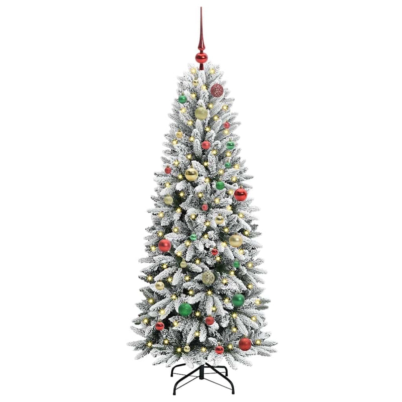 Afbeelding laden in galerijviewer, Vidaxl kunstkerstboom wit 150 cm pvc en plastic en staal en pe
