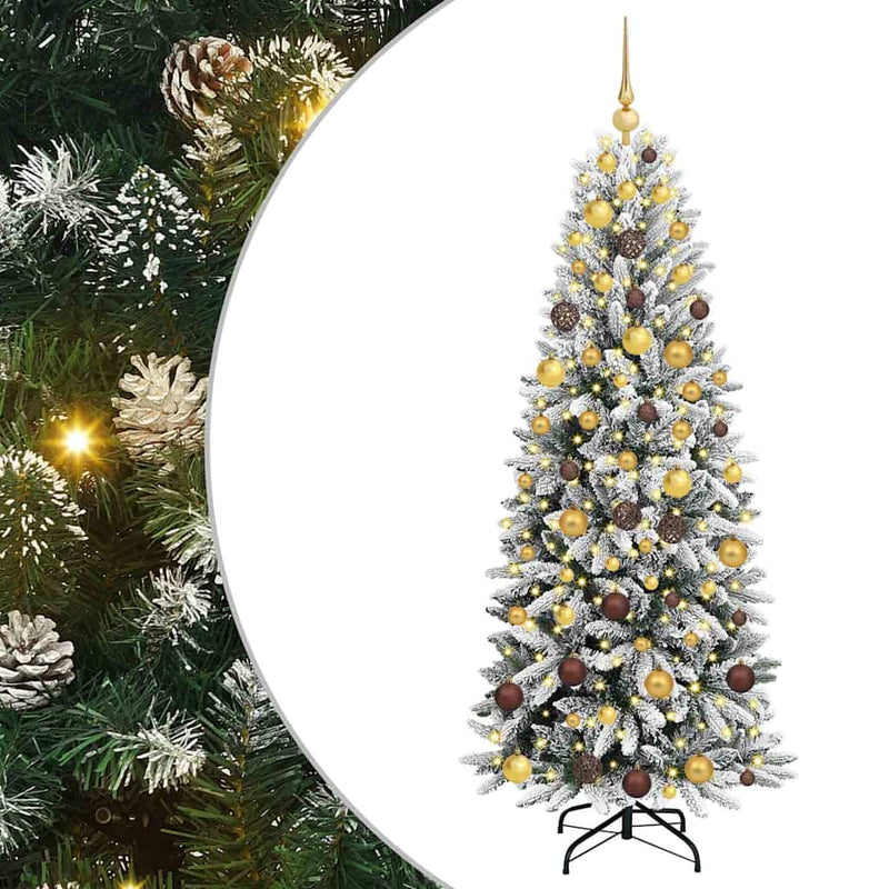 Afbeelding laden in galerijviewer, Vidaxl kunstkerstboom wit 180 cm pvc en plastic en staal en pe
