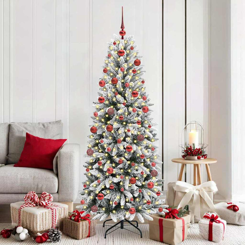 Afbeelding laden in galerijviewer, Vidaxl kunstkerstboom wit 180 cm pvc en plastic en staal en pe
