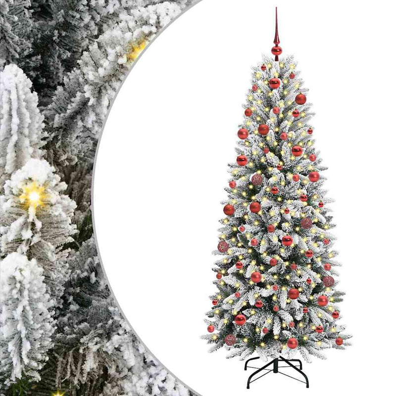 Afbeelding laden in galerijviewer, Vidaxl kunstkerstboom wit 180 cm pvc en plastic en staal en pe
