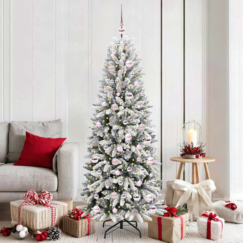 Afbeelding laden in galerijviewer, Vidaxl kunstkerstboom wit 180 cm pvc en plastic en staal en pe
