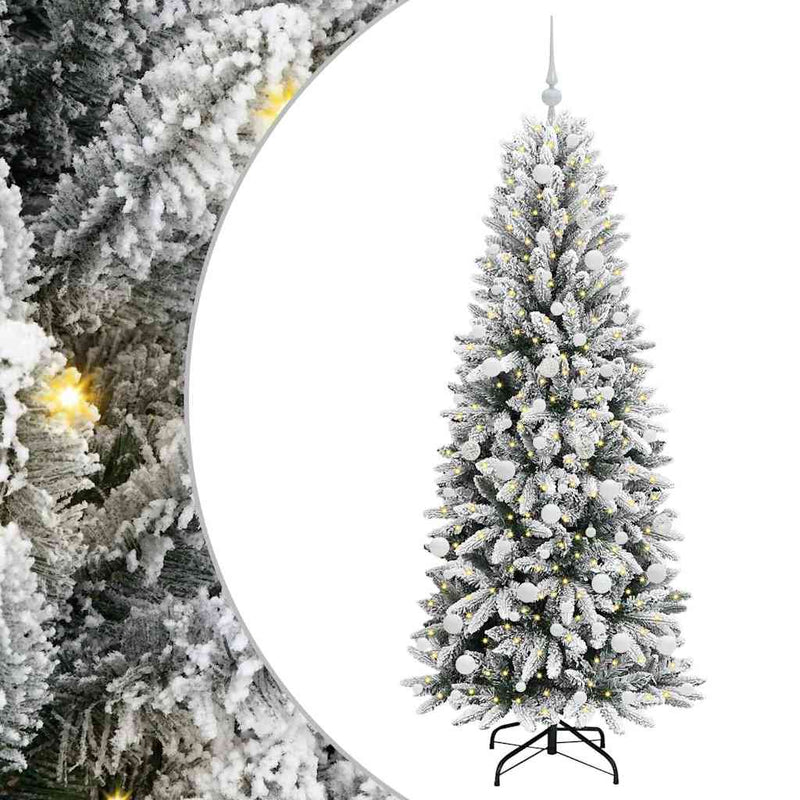 Afbeelding laden in galerijviewer, Vidaxl kunstkerstboom wit 180 cm pvc en plastic en staal en pe
