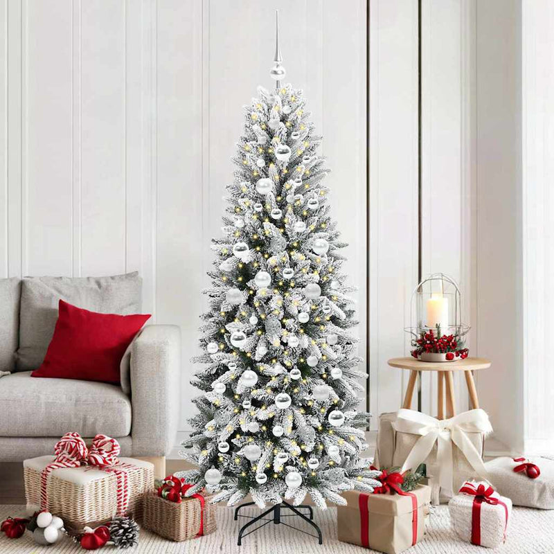 Afbeelding laden in galerijviewer, Vidaxl kunstkerstboom wit 180 cm pvc en plastic en staal en pe
