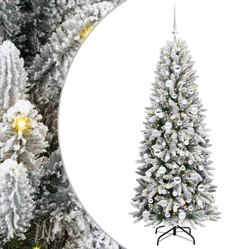 Afbeelding laden in galerijviewer, Vidaxl kunstkerstboom wit 180 cm pvc en plastic en staal en pe
