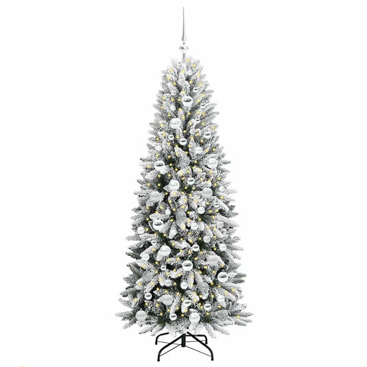 Vidaxl kunstkerstboom wit 180 cm pvc en plastic en staal en pe
