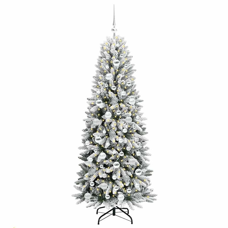 Afbeelding laden in galerijviewer, Vidaxl kunstkerstboom wit 180 cm pvc en plastic en staal en pe
