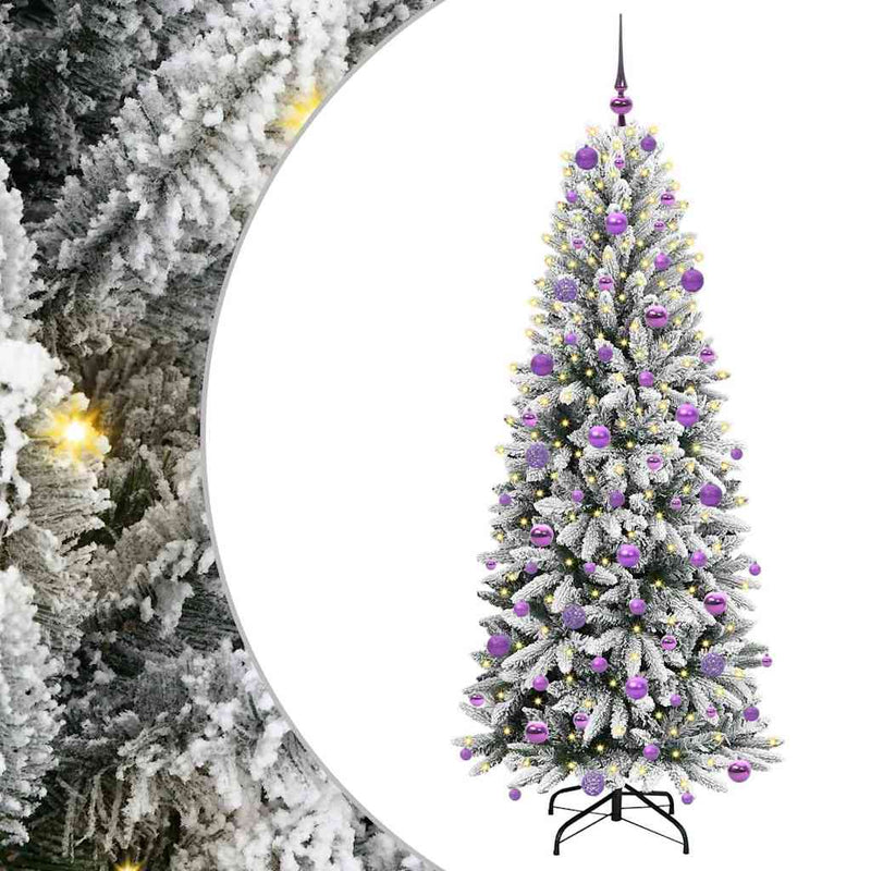 Afbeelding laden in galerijviewer, Vidaxl kunstkerstboom wit 180 cm pvc en plastic en staal en pe
