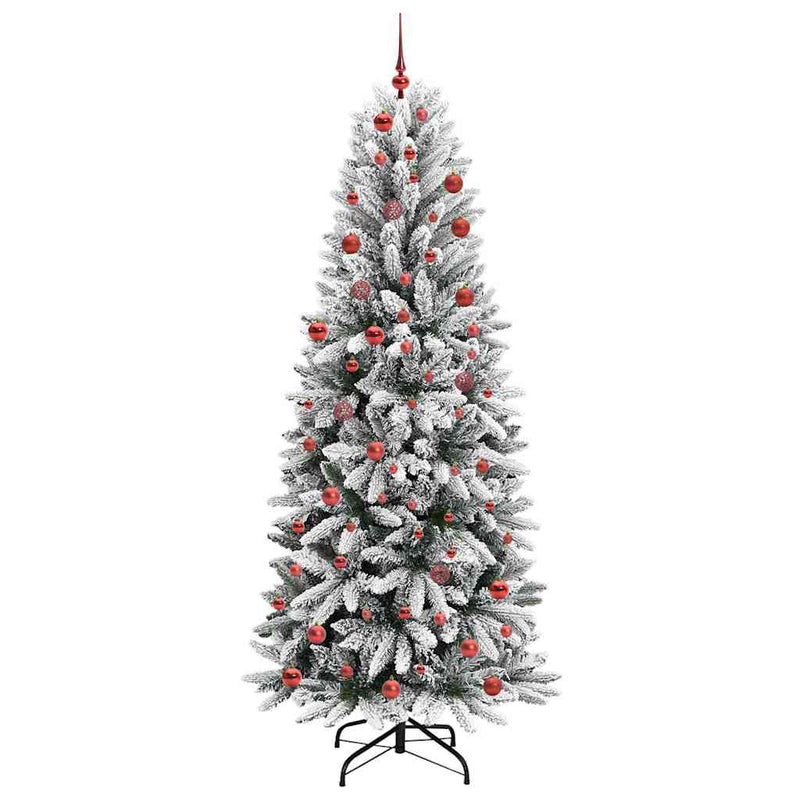 Afbeelding laden in galerijviewer, Vidaxl kunstkerstboom wit 210 cm pvc en plastic en staal en pe
