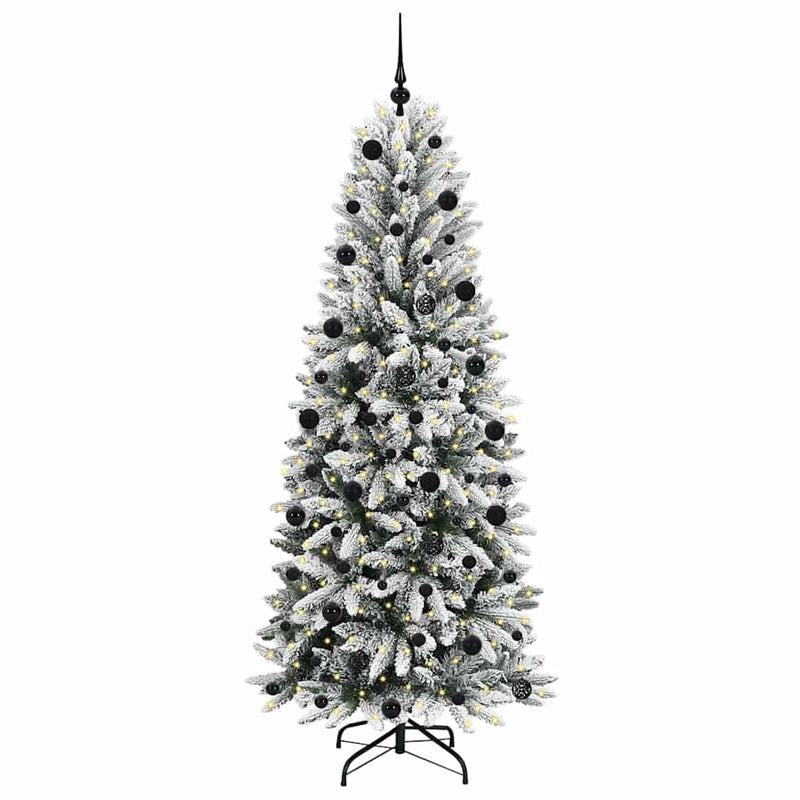 Afbeelding laden in galerijviewer, Vidaxl kunstkerstboom wit 210 cm pvc en plastic en staal en pe
