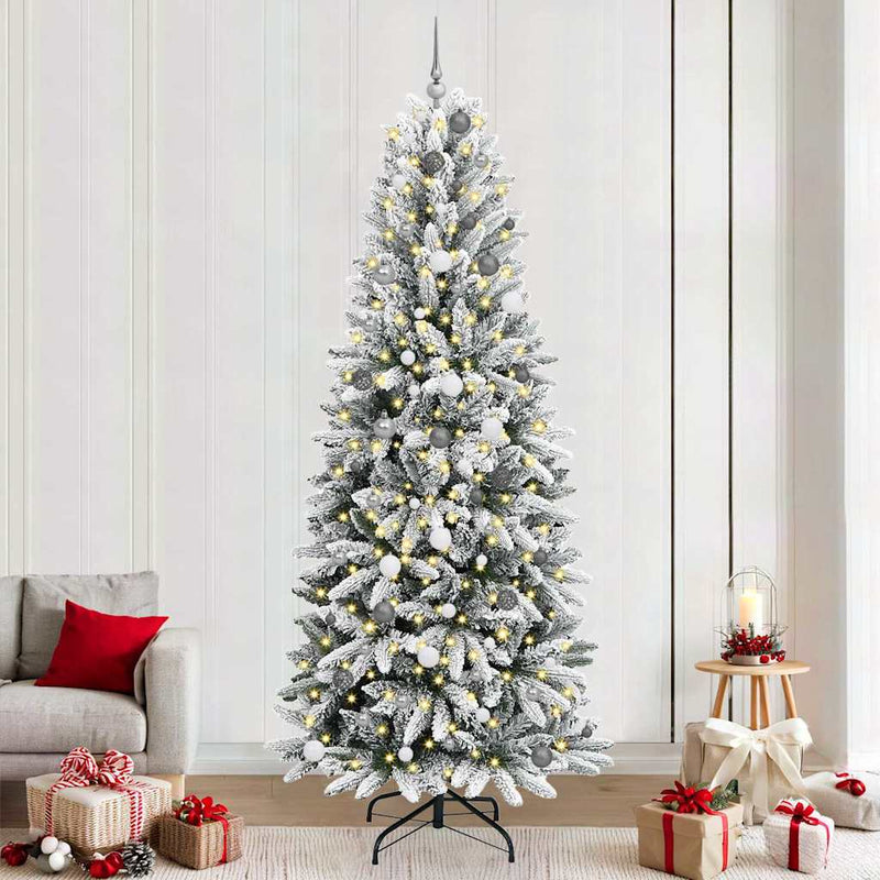 ギャラリービューアに画像をロードする, Vidaxl kunstkerstboom wit 240 cm pvc en plastic en staal en pe
