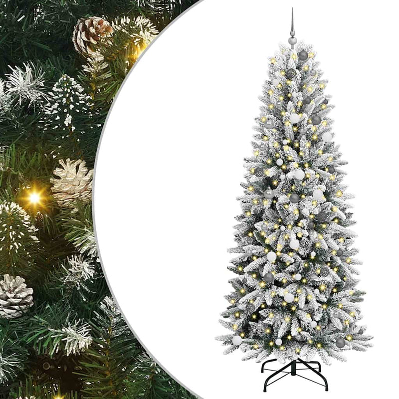 ギャラリービューアに画像をロードする, Vidaxl kunstkerstboom wit 240 cm pvc en plastic en staal en pe
