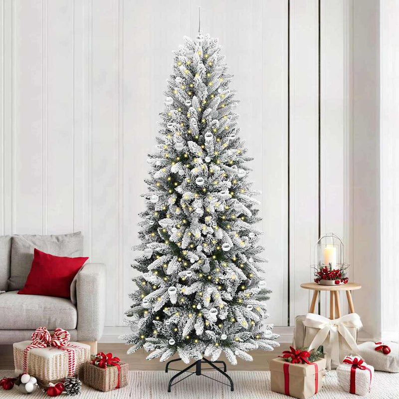 Afbeelding laden in galerijviewer, Vidaxl kunstkerstboom wit 240 cm pvc en plastic en staal en pe
