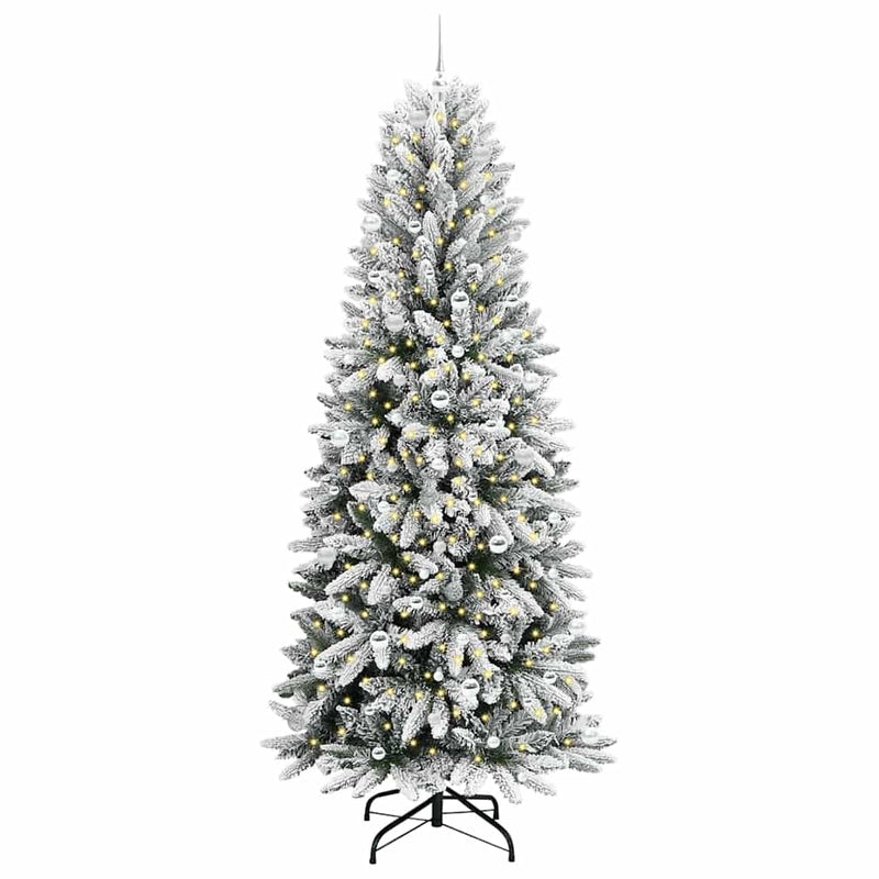 Afbeelding laden in galerijviewer, Vidaxl kunstkerstboom wit 240 cm pvc en plastic en staal en pe
