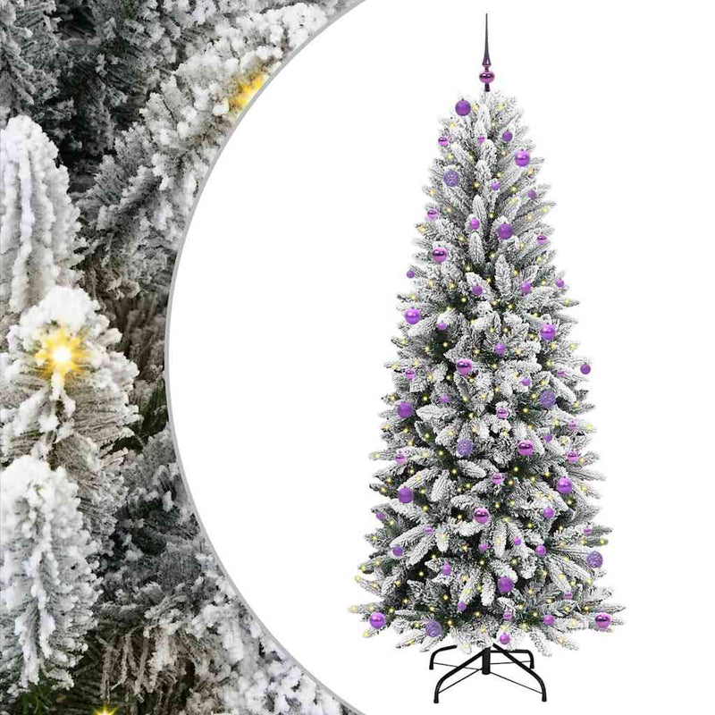 Afbeelding laden in galerijviewer, Vidaxl kunstkerstboom wit 240 cm pvc en plastic en staal en pe
