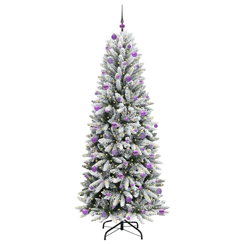 Afbeelding laden in galerijviewer, Vidaxl kunstkerstboom wit 240 cm pvc en plastic en staal en pe
