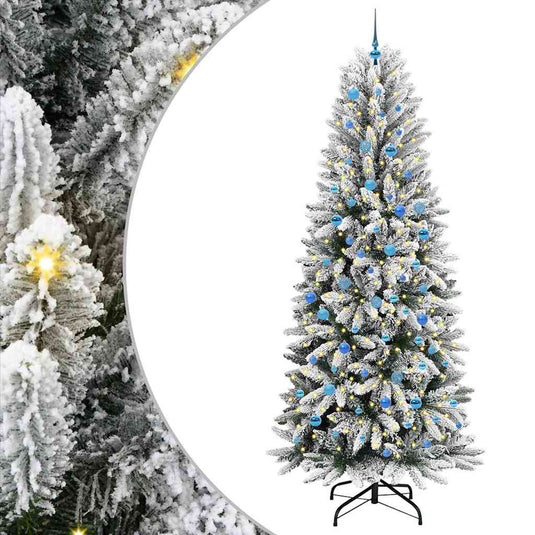 Vidaxl kunstkerstboom wit 240 cm pvc en plastic en staal en pe