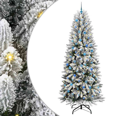 Vidaxl kunstkerstboom wit 240 cm pvc en plastic en staal en pe