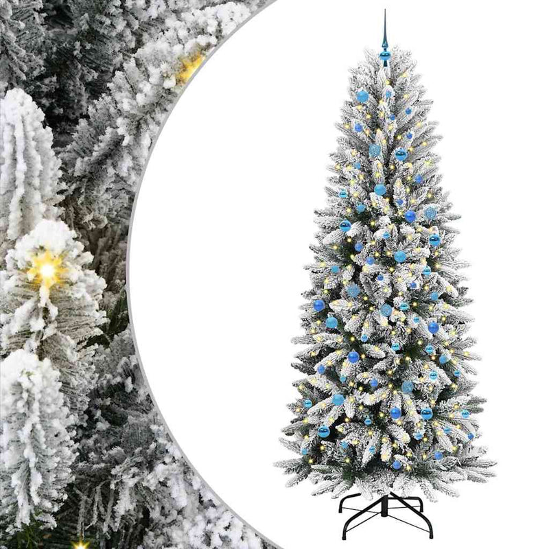 Afbeelding laden in galerijviewer, Vidaxl kunstkerstboom wit 240 cm pvc en plastic en staal en pe
