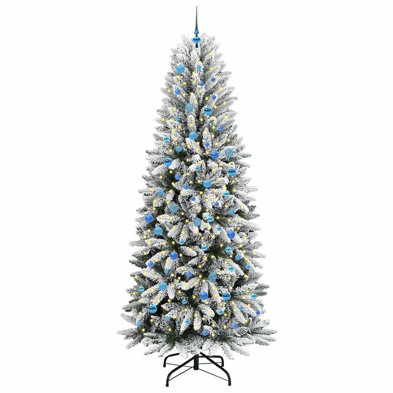 Afbeelding laden in galerijviewer, Vidaxl kunstkerstboom wit 240 cm pvc en plastic en staal en pe
