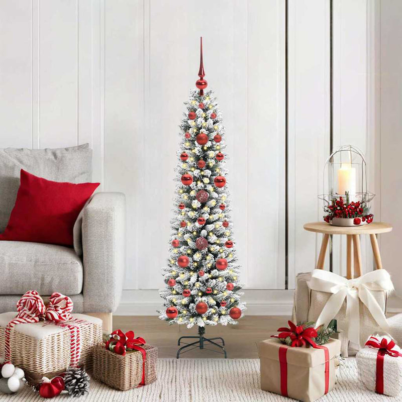 Chargez l'image dans la visionneuse de la galerie, Vidaxl kunstkerstboom met 150 led wit 120 cm pvc en metaal en plastic
