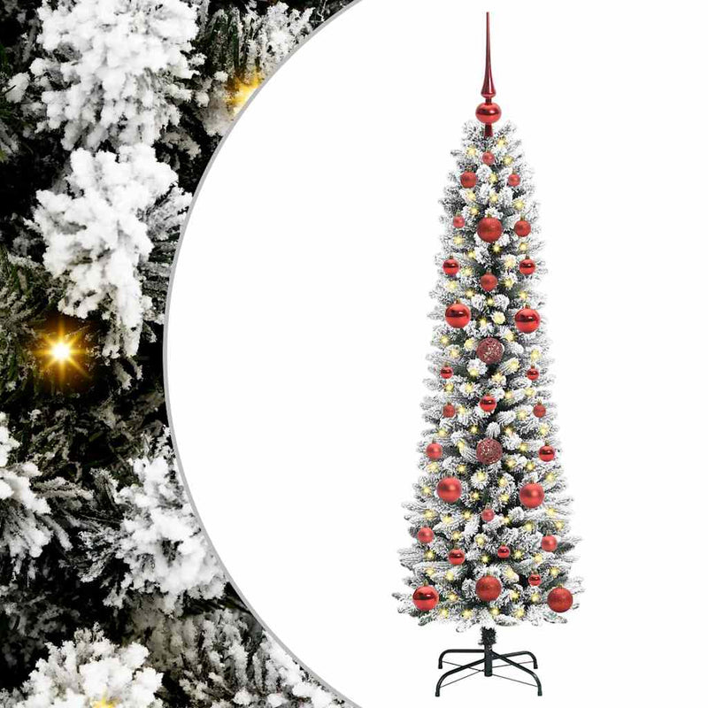 Chargez l'image dans la visionneuse de la galerie, Vidaxl kunstkerstboom met 150 led wit 120 cm pvc en metaal en plastic

