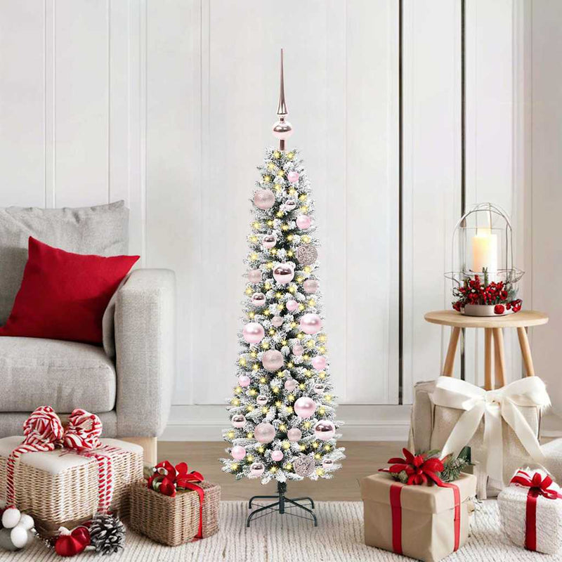Chargez l'image dans la visionneuse de la galerie, Vidaxl kunstkerstboom met 150 led wit 120 cm pvc en metaal en plastic
