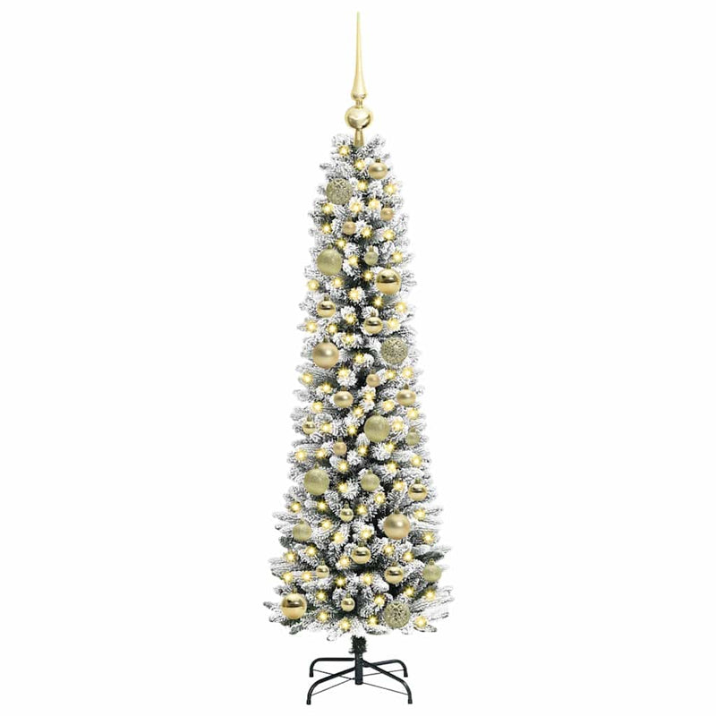 Afbeelding laden in galerijviewer, Vidaxl kunstkerstboom met 150 led wit 120 cm pvc en metaal en plastic
