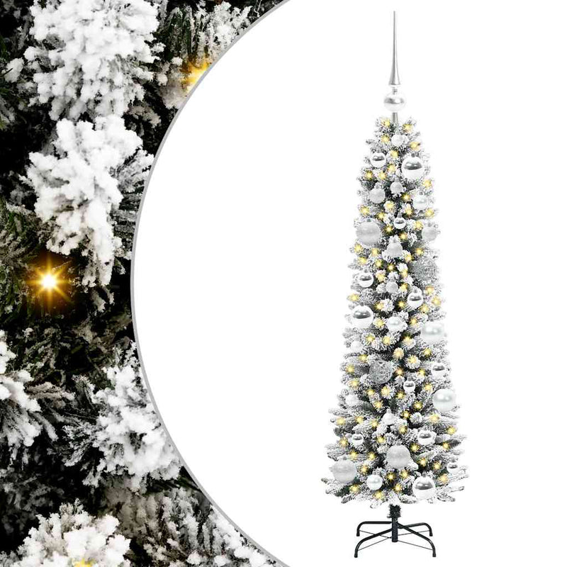 Afbeelding laden in galerijviewer, Vidaxl kunstkerstboom met 150 led wit 120 cm pvc en metaal en plastic
