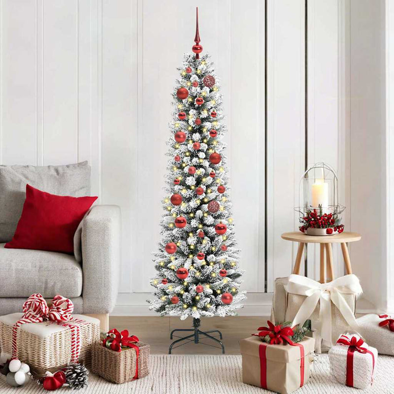 Chargez l'image dans la visionneuse de la galerie, Vidaxl kunstkerstboom met 150 led wit 150 cm pvc en metaal en plastic
