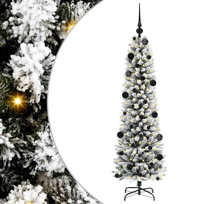 Chargez l'image dans la visionneuse de la galerie, Vidaxl kunstkerstboom met 150 led wit 150 cm pvc en metaal en plastic
