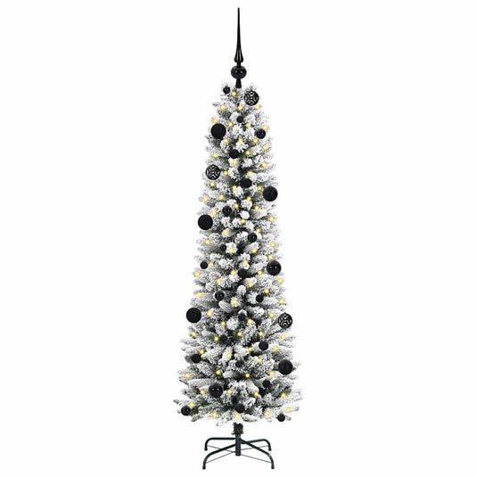 Vidaxl kunstkerstboom met 150 led wit 150 cm pvc en metaal en plastic