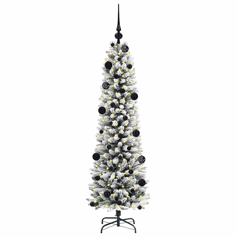Chargez l'image dans la visionneuse de la galerie, Vidaxl kunstkerstboom met 150 led wit 150 cm pvc en metaal en plastic
