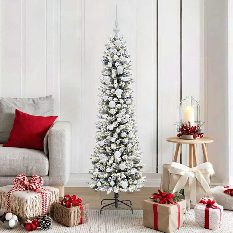Chargez l'image dans la visionneuse de la galerie, Vidaxl kunstkerstboom met 150 led wit 150 cm pvc en metaal en plastic
