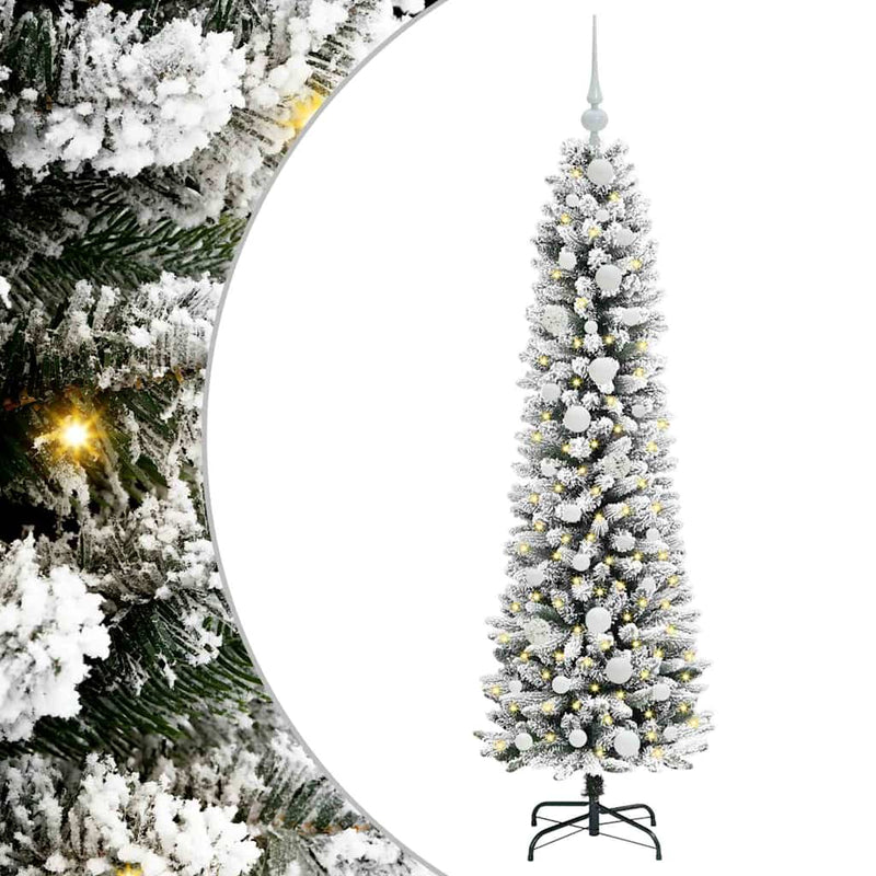 Chargez l'image dans la visionneuse de la galerie, Vidaxl kunstkerstboom met 150 led wit 150 cm pvc en metaal en plastic
