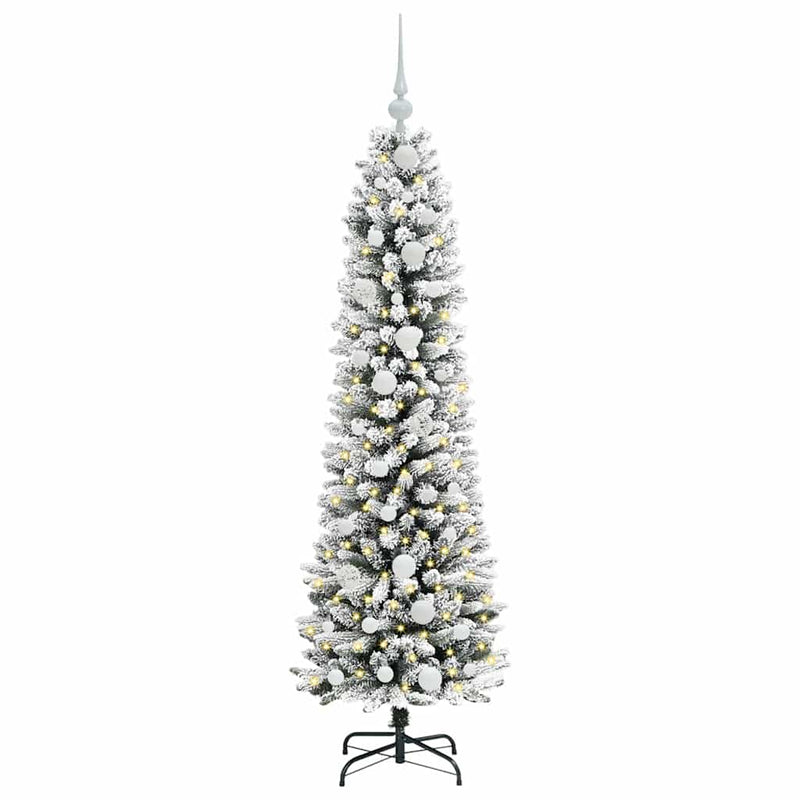 Chargez l'image dans la visionneuse de la galerie, Vidaxl kunstkerstboom met 150 led wit 150 cm pvc en metaal en plastic
